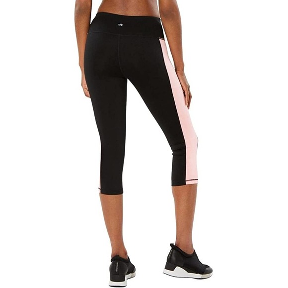 Ideology Gym Workout Yoga Cropped Leggings Black Pink Small - Picture 2 of 2